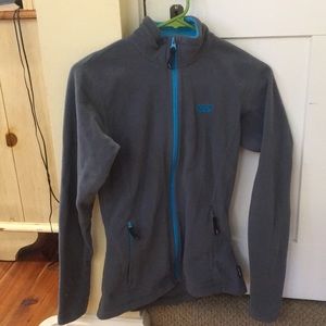 Gray Helly Hansen Polartec zip-up fleece